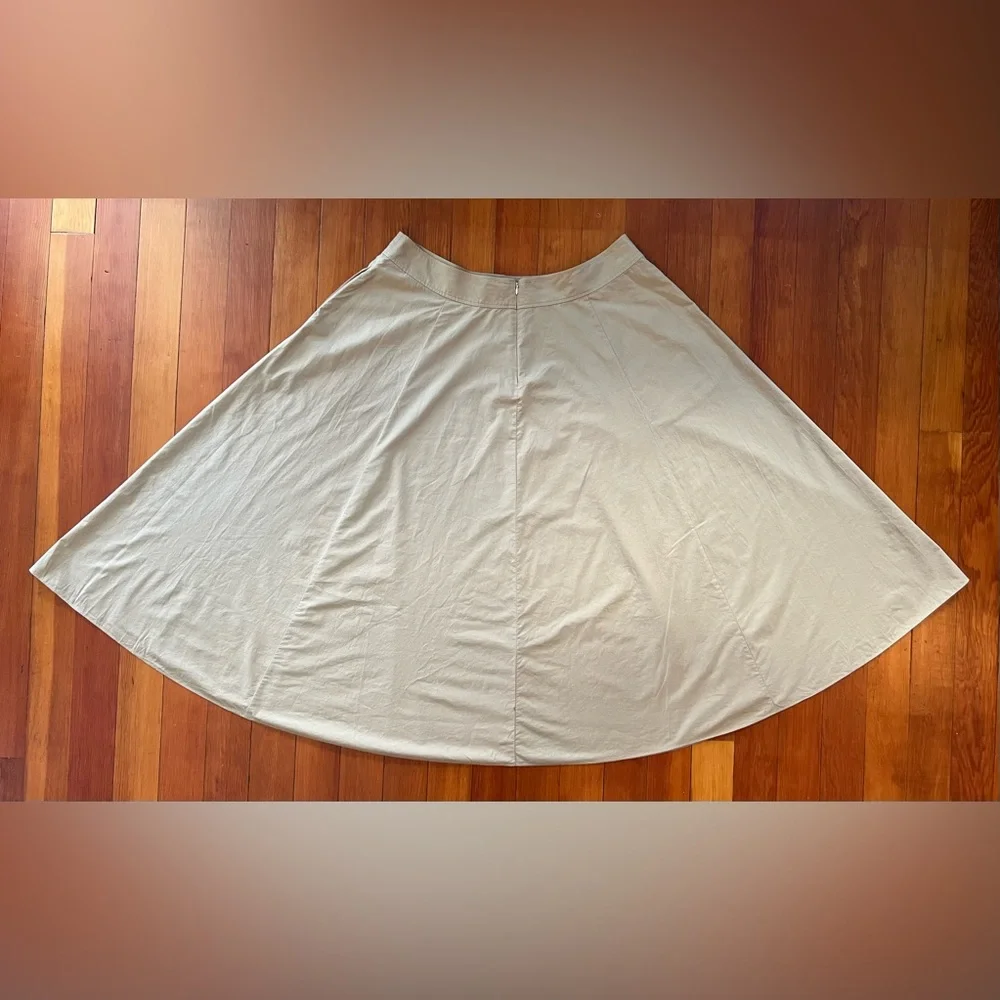 NWOT Madewell Gorgeous Full A-Line 100% Cotton Maxi Skirt in Tan Plus 18W